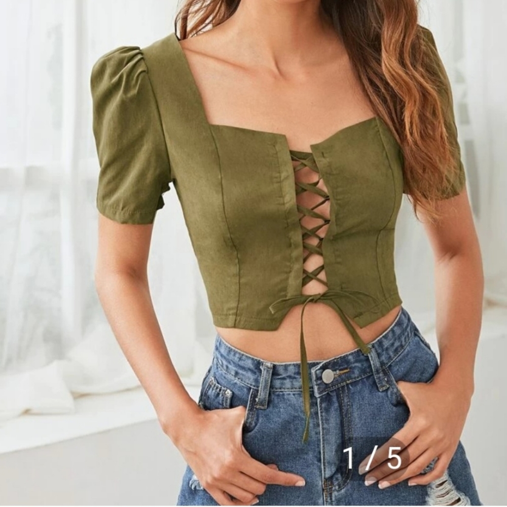 Crop top. Never worn. Fits like a medium.